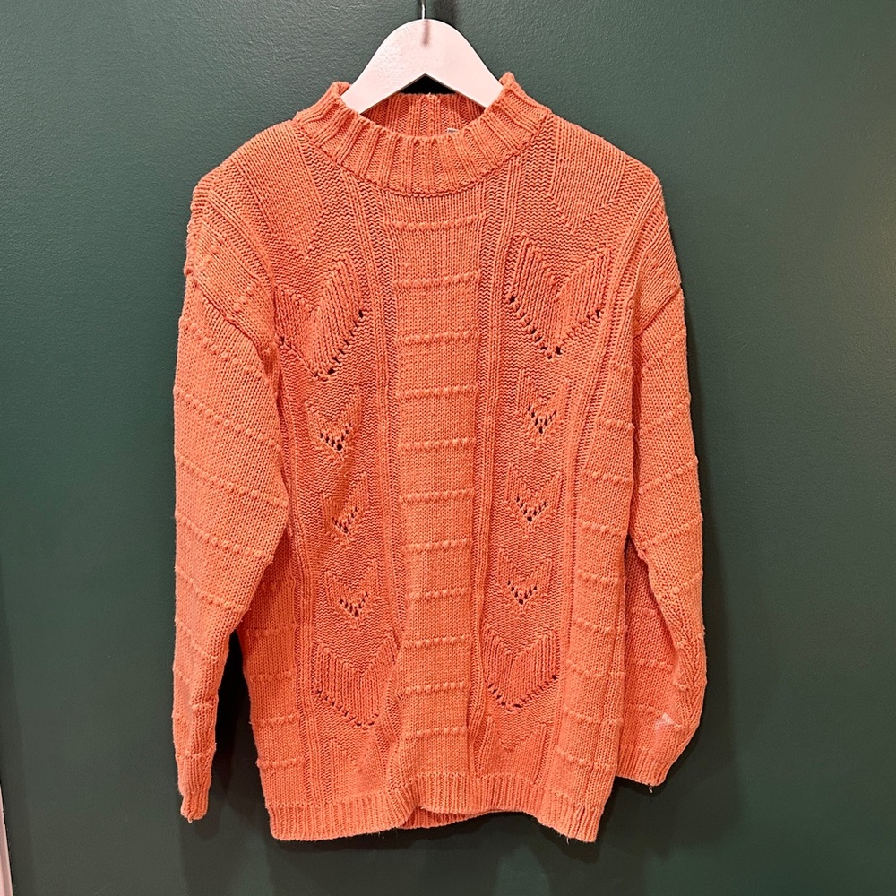 Chunky Peach Knit Sweater